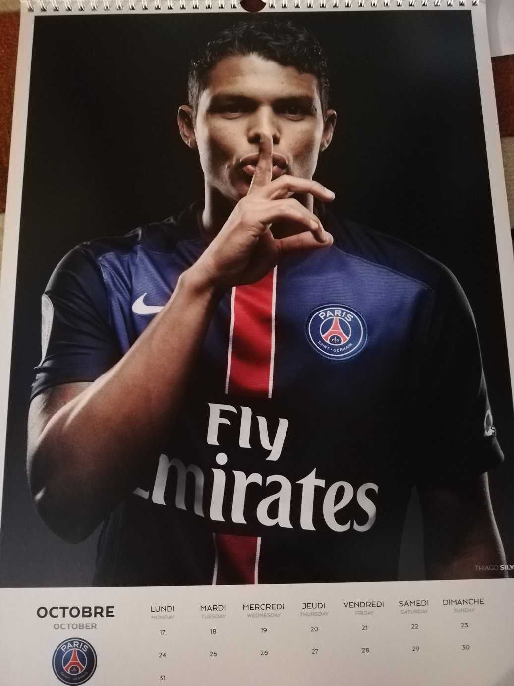 Oryginalny kalendarz klubu Paris St. Germain 2016