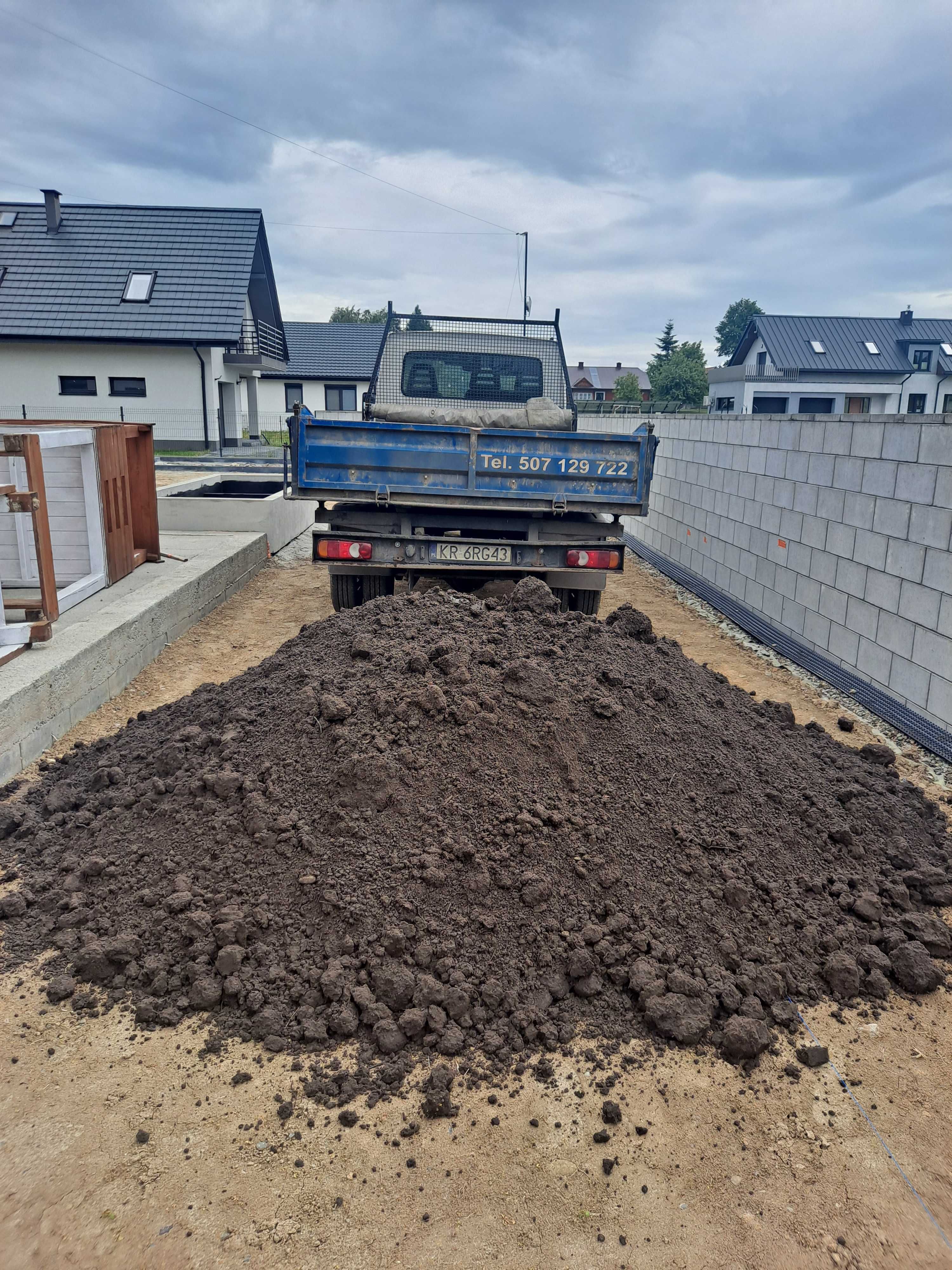Ziemi ogrodowa siana czarnoziem humus KRAKÓW i okolice mała wywrotka