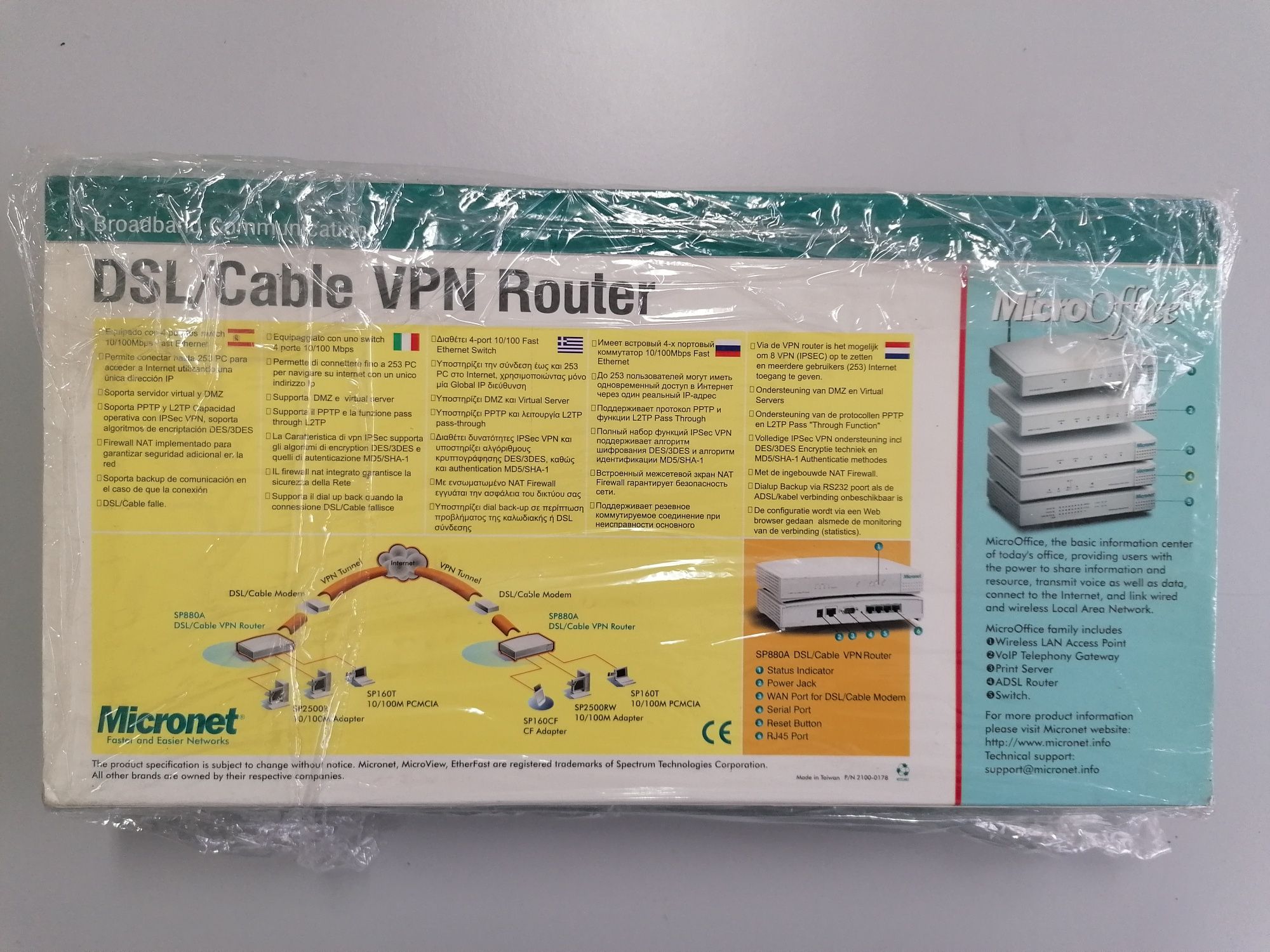 DSL Router med VPN - Micronet SP880A