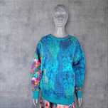 uri Lili nowa bluza dresowa oversize Asmita 40 L pawi wzór