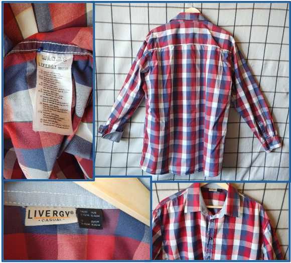 Koszula męska w kratę - 3 sztuki