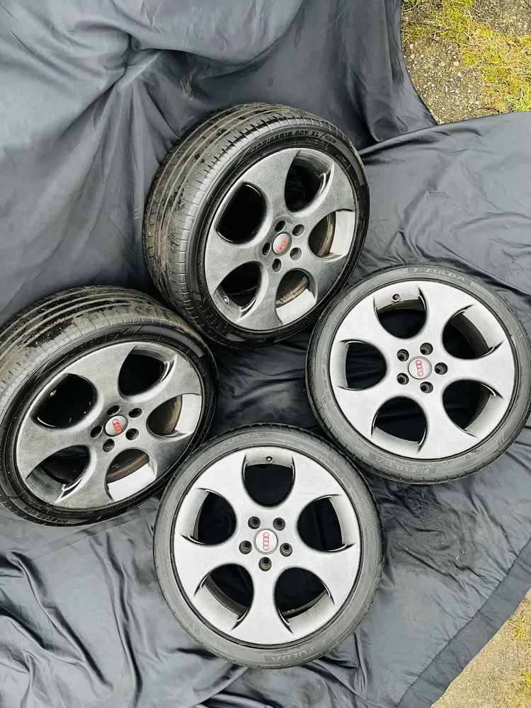 Alufelgi 5x112 18 Cali GTI BBS Volkswagen ORYGINALNE Audi Skoda OPONY