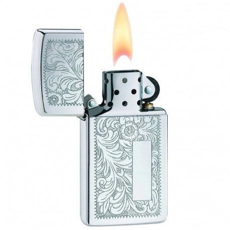 Запальничка Zippo Slim Venetian High Polish Chrome 1652