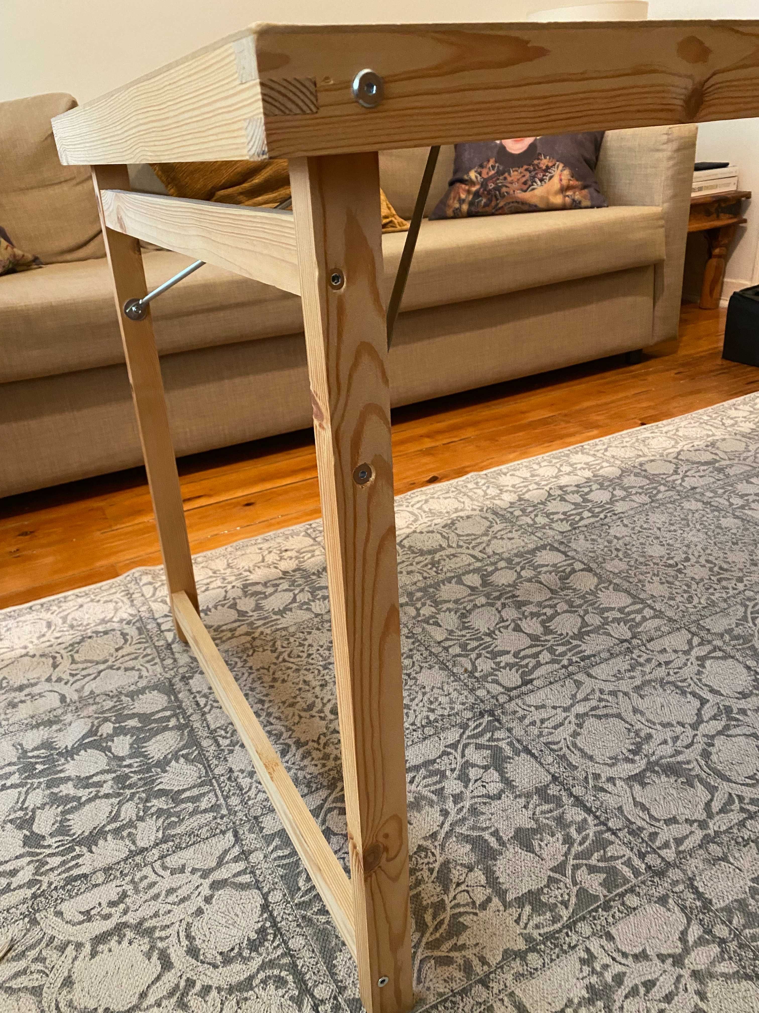 Mesa dobrável branca -  150x73