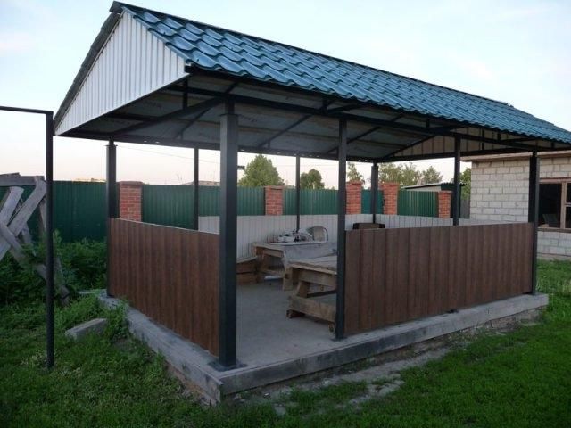 ворота  откатные забор беседка