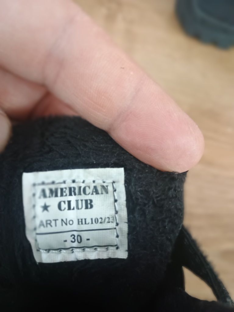 Zimowe buty z mebraną roz. 30 dł. 19,5 American Club