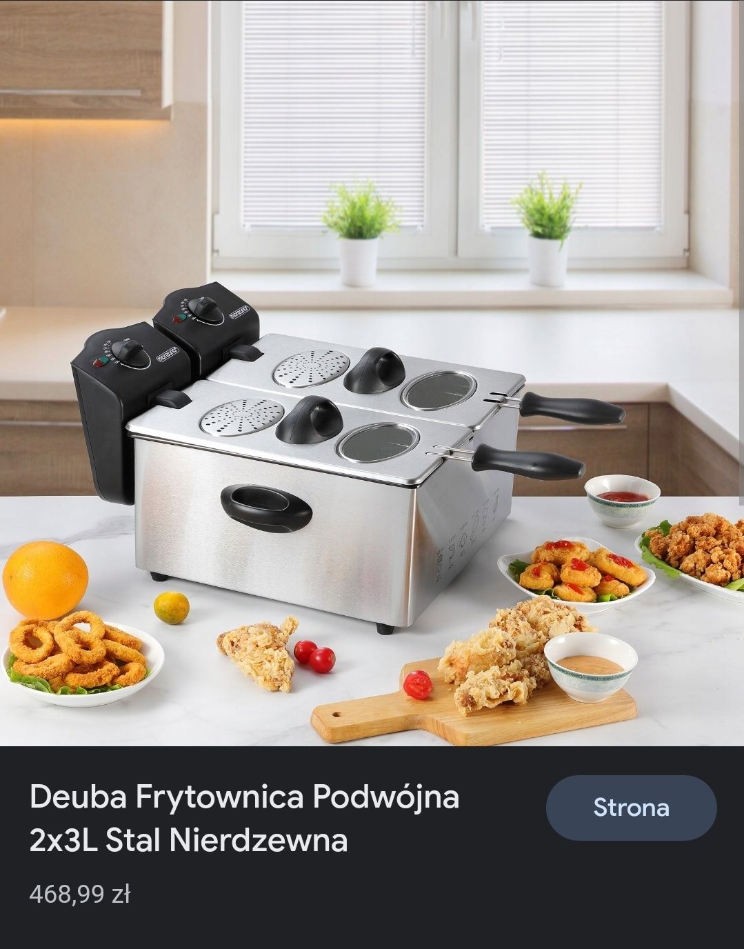 Frytkownica 101454, 2 x 3L 2000W, idealna
