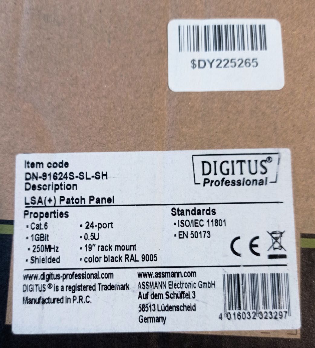 Патч-панель Digitus Proffesional DN-91624S-SL-SN