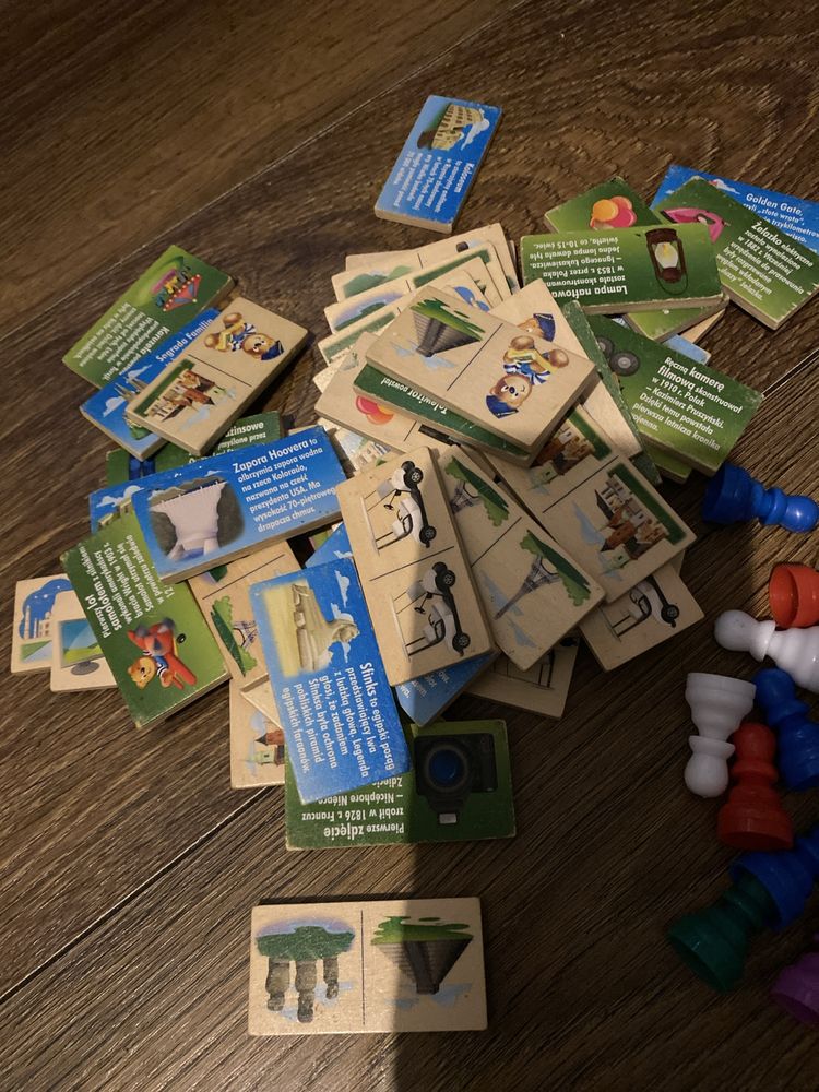 Domino dla dzieci plus zestaw pionków do gier planszowych