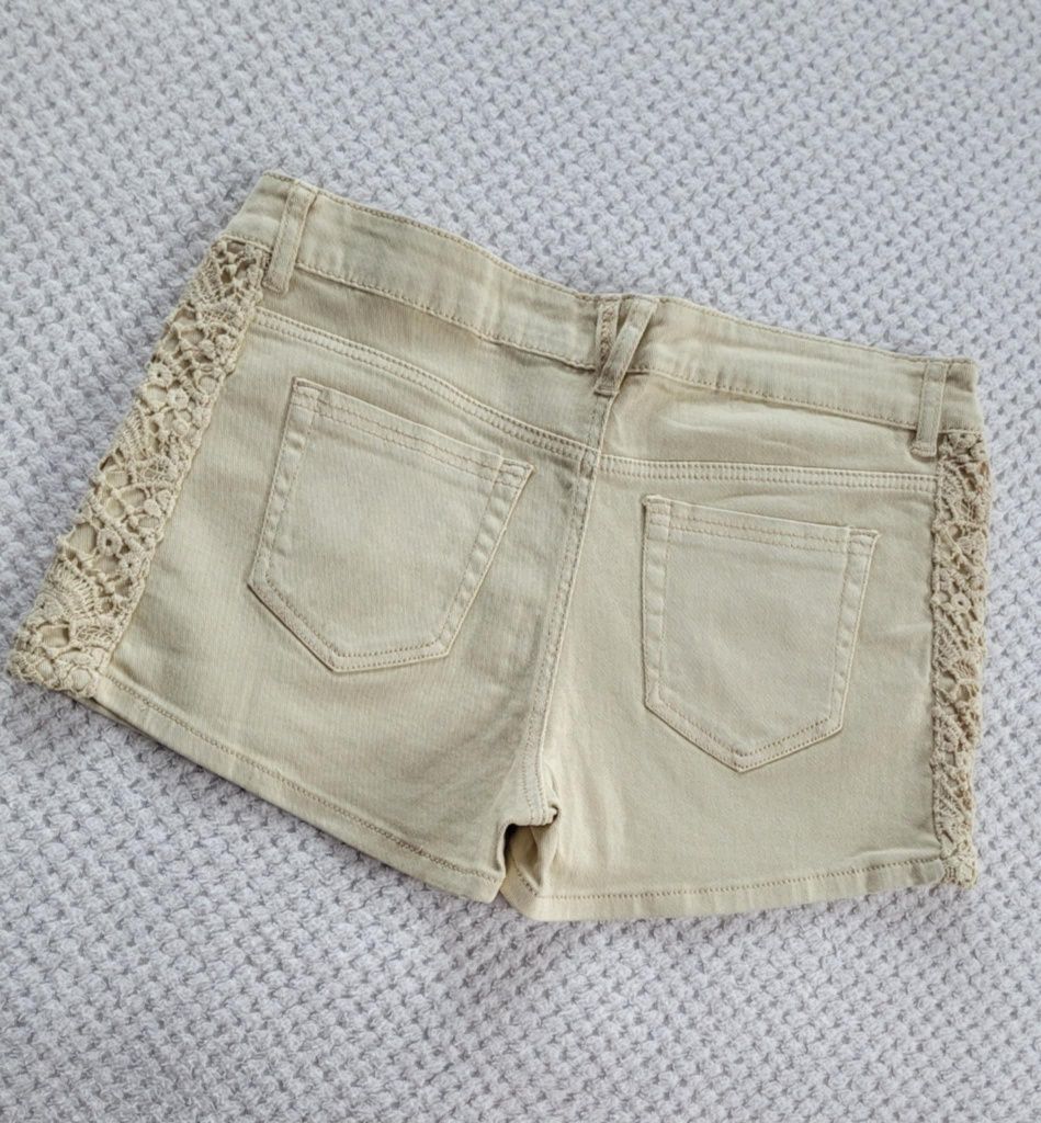 Nowe spodenki szorty damskie z koronką na bokach bawełna plus size 44
