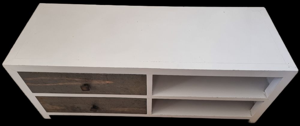 Komoda szafka rtv niski stolik pod telewizor 120x45 cm, dwie szuflady