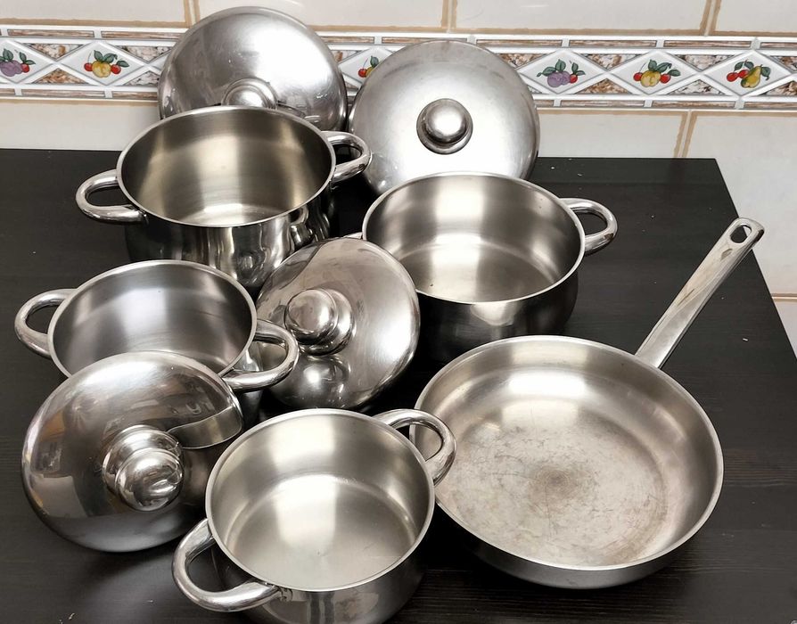 Trem de cozinha aço inoxidável  (não indução)