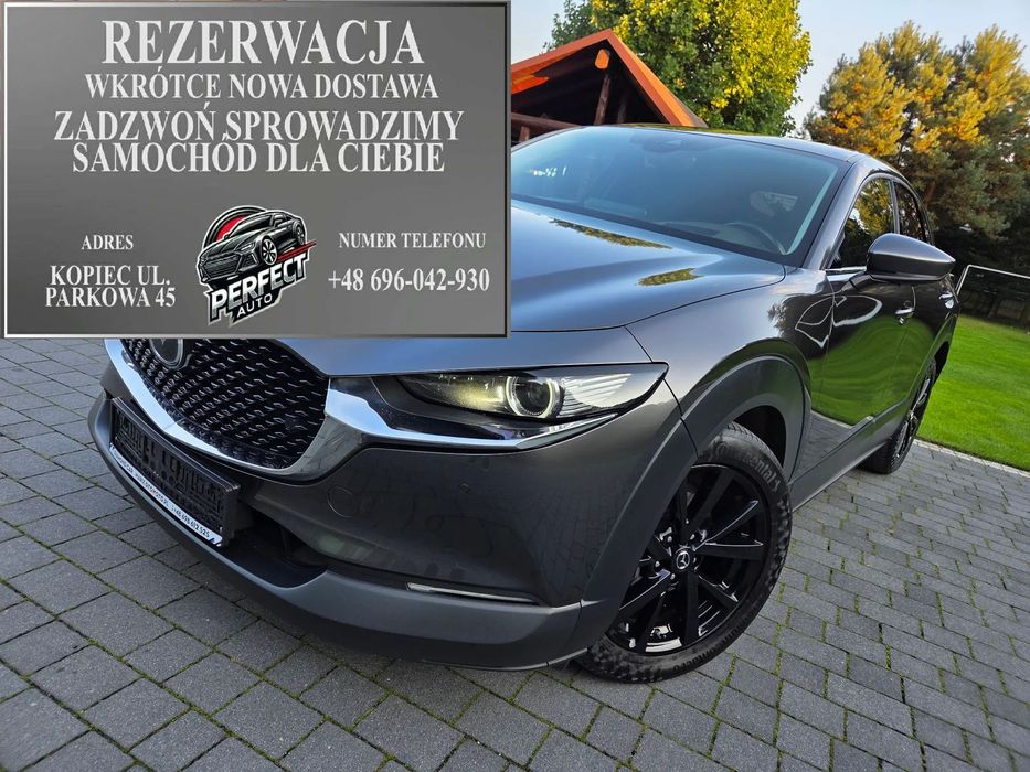 Mazda CX-30 SkyActiv. Head Up.Kamera 360 stopni.Skóra fotele,Grzana kiera, fotele.