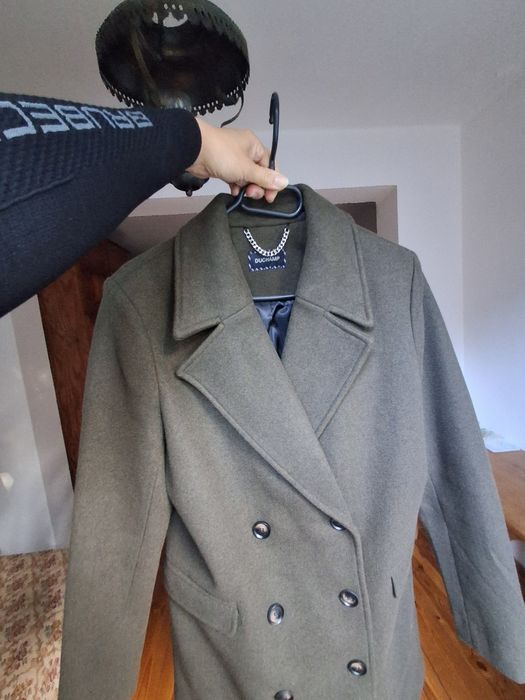 Płaszcz damski krótki khaki