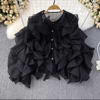 Блузка черная