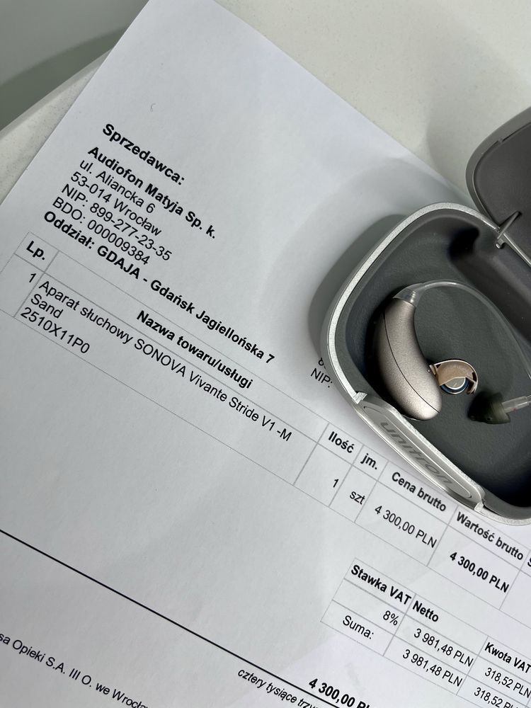 Aparat słuchowy SONOVA Vivante Unitron Stride V1-M - Stan idealny
