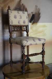 Drewniane krzeslo 4 szt. rzeźbione antyk VINTAGE Retro