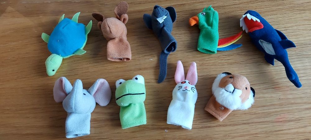 Pacynki zwierzęta 9 szt