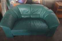 Skórzana sofa nierozkładana 160cm x 100cm x 80cm