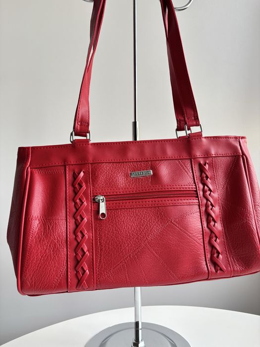 Czerwona vintage torebka Stefano retro modna trendy viral na ramię