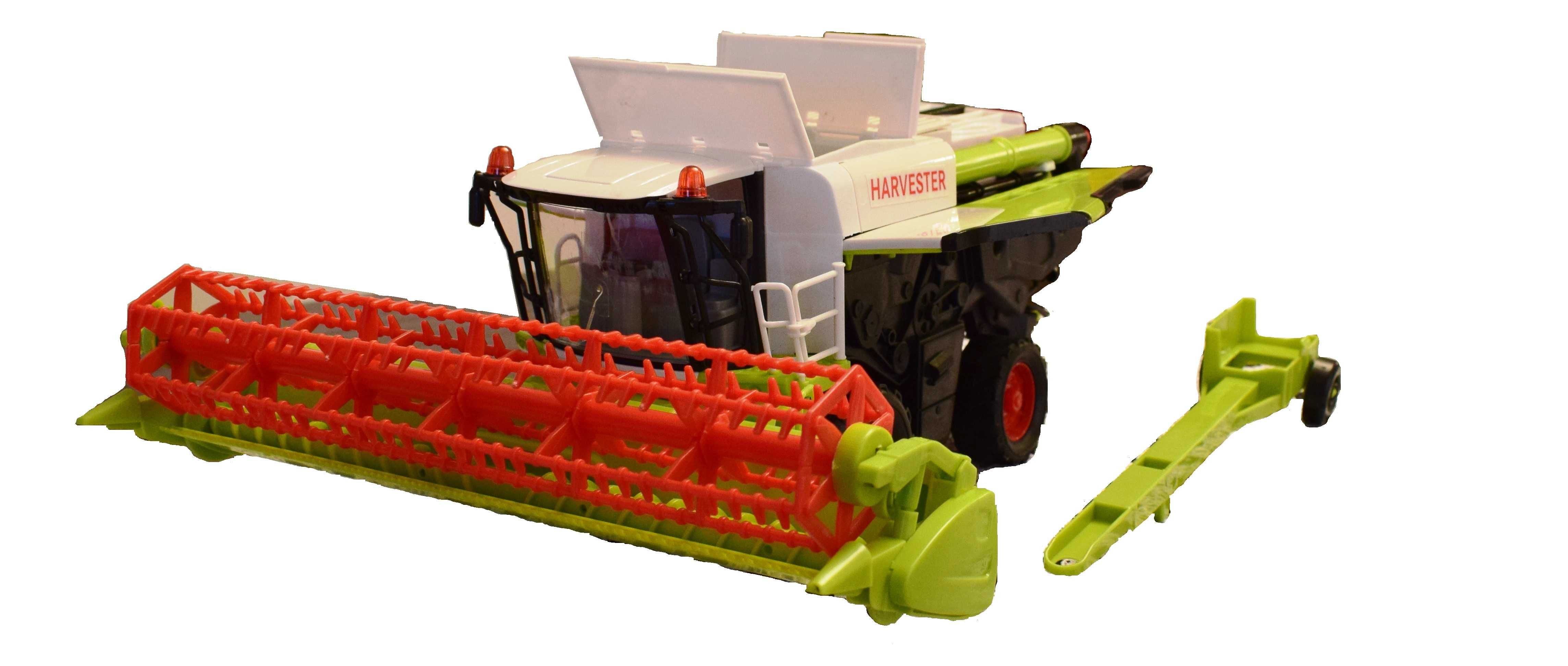 Zabawka Kombajn Zbożowy Traktor Ciągnik Koparka Z Przyczepą
