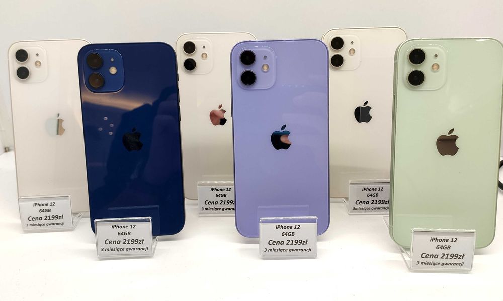 (nowa dostawa 20.10.2025) Telefon Apple iPhone 12 128GB KOLORY