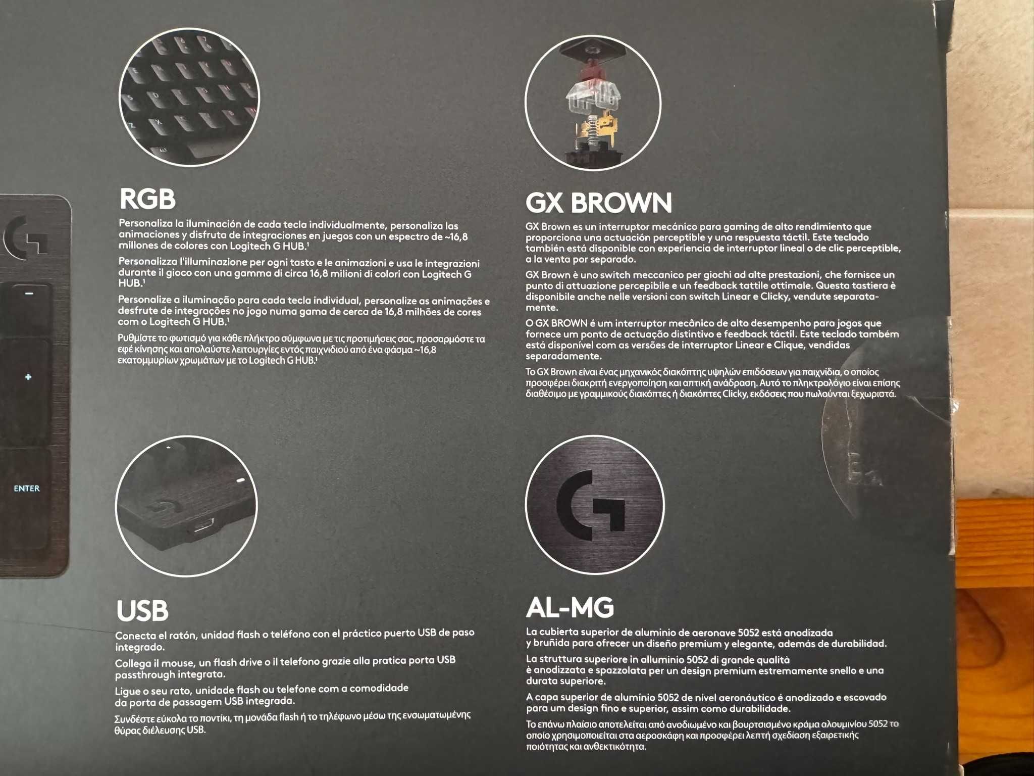 Teclado mecânico RGB LIGHTSYNC para jogos com G512