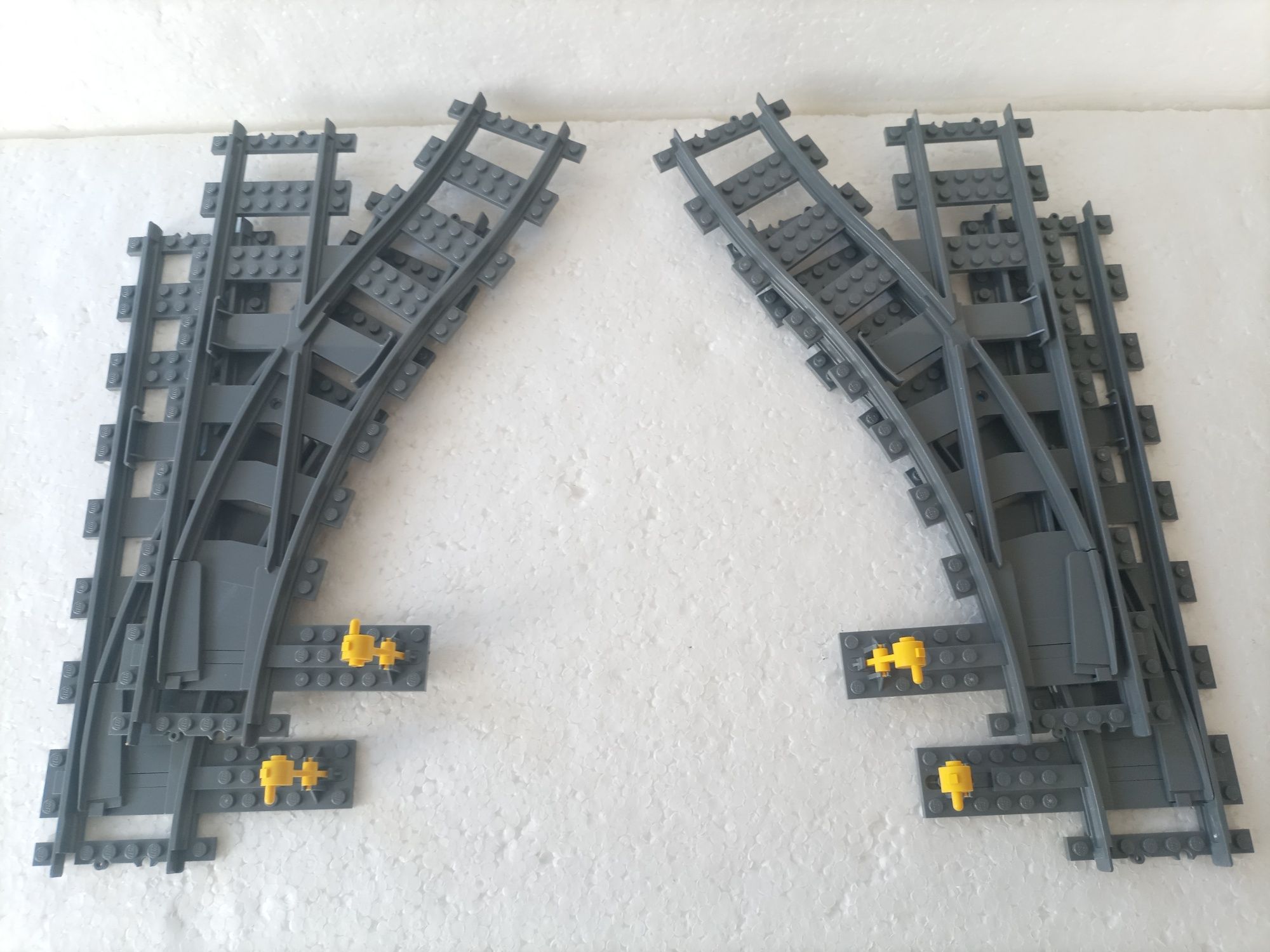 Klocki LEGO tory zwrotnice pociąg