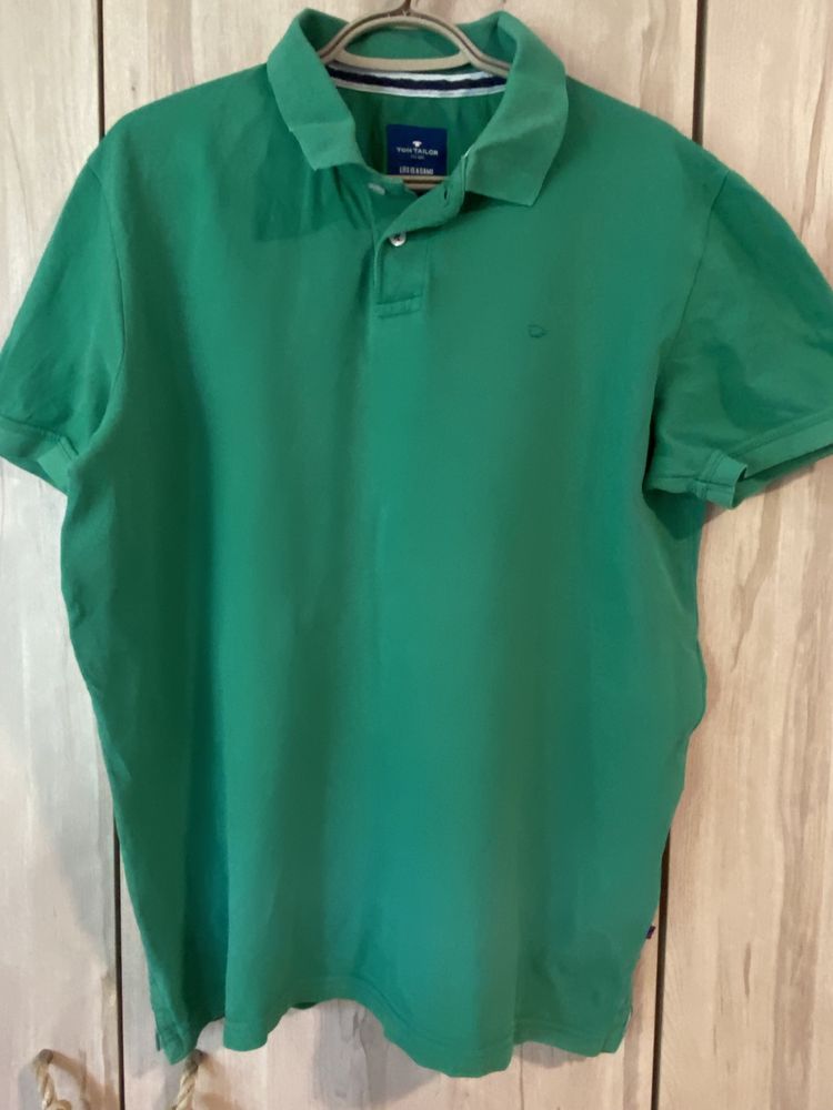 Tom Tailor L zieloną męska koszulka polo t-shirt lato