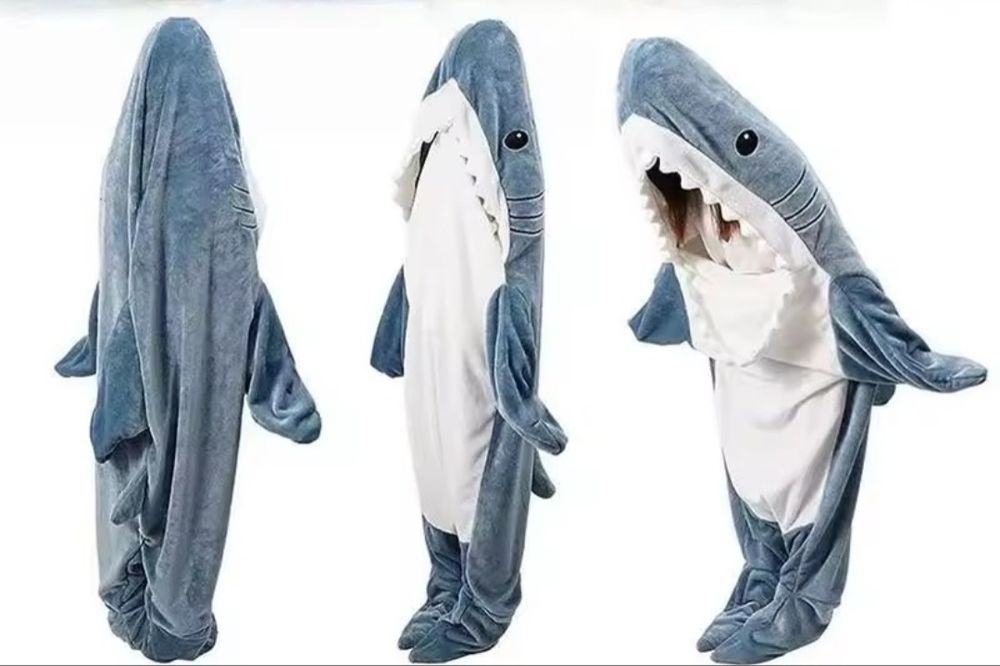 Fato de tubarão quente para homem ou mulher