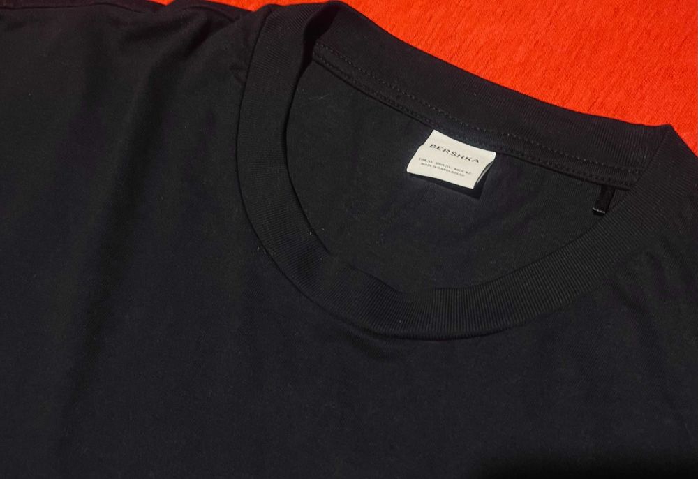 Стильная оригинальная футболка BERSHKA хлопок Оверсайз р.XL