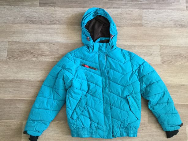 Теплая фирменная лыжная зимняя термо куртка 146-152 см в отл. сост,