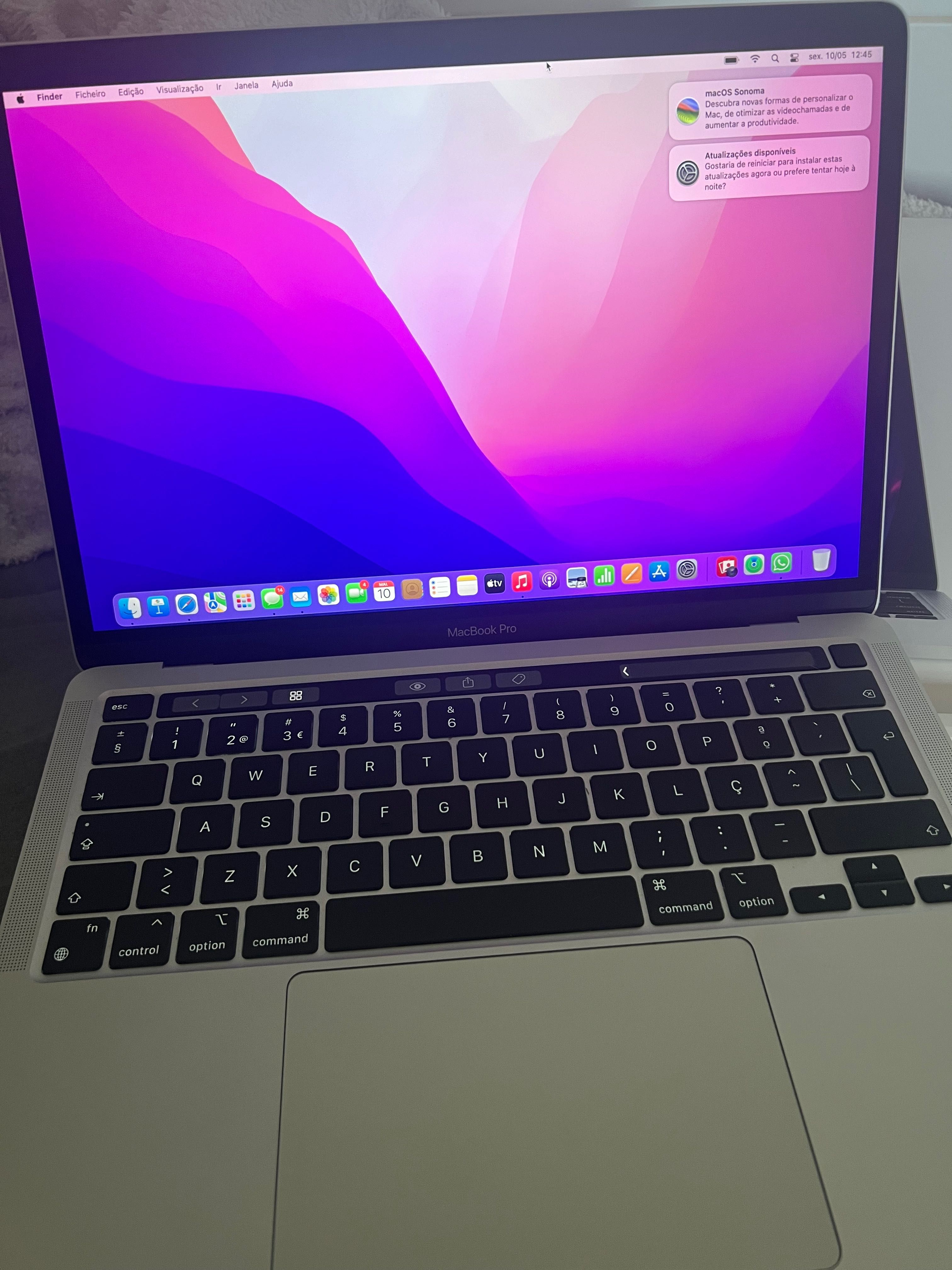 Macbook Pro 13", 16GB,256GB,Apple M1 CPU 8-Core e GPU 8-Core,Cinzento