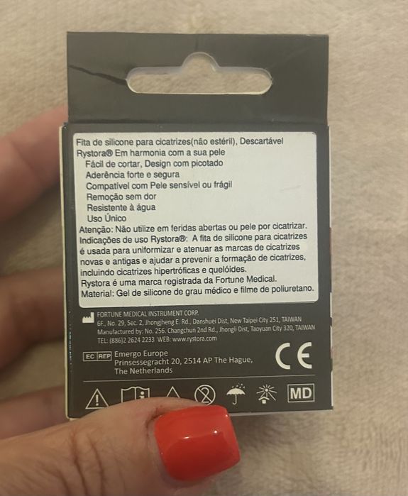 Fita de silicone para cicatrizes pós cirurgica