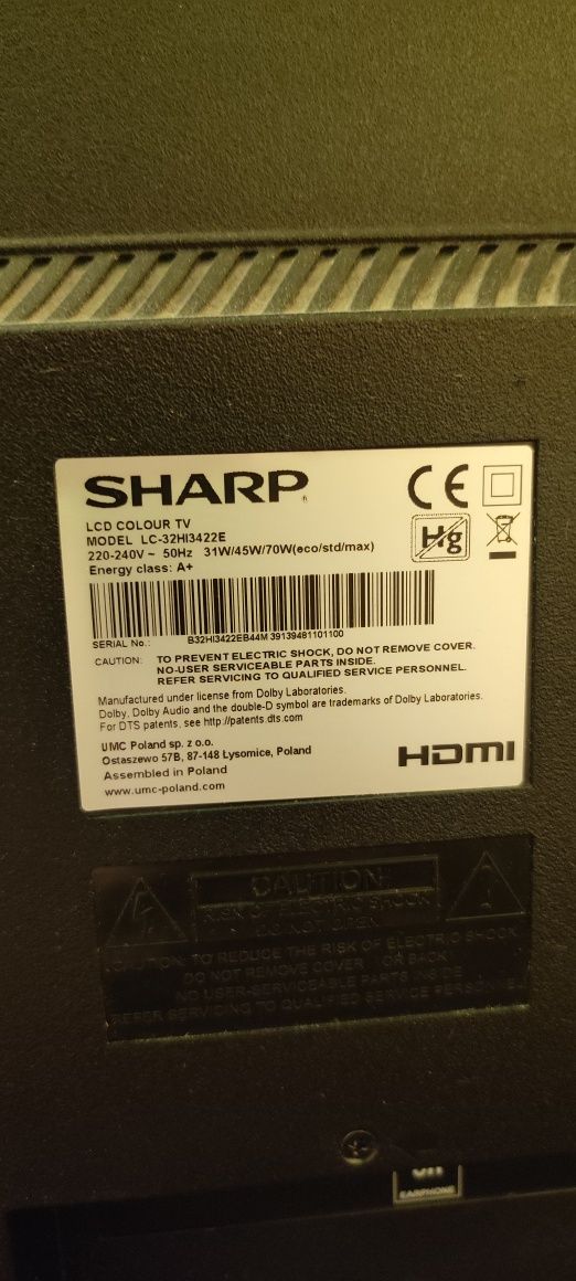 Telewizor Sharp 32`cale subwoofer Trust
