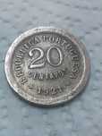 Moeda 20 centavos 1921 escasa Alp modelo menoraca
