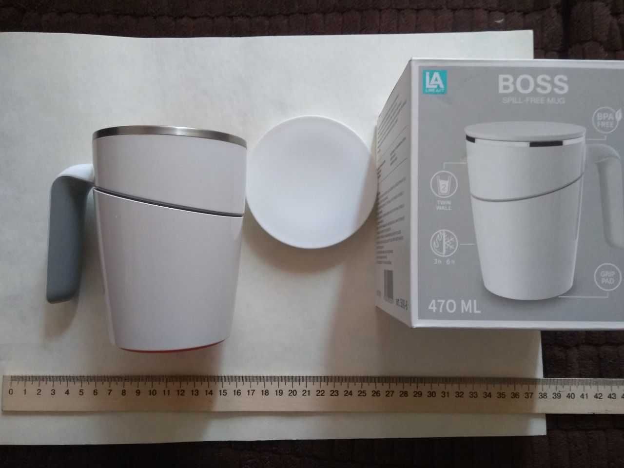 Кружка термо, с присоской BOSS SUCTION MUG, новая в коробке.