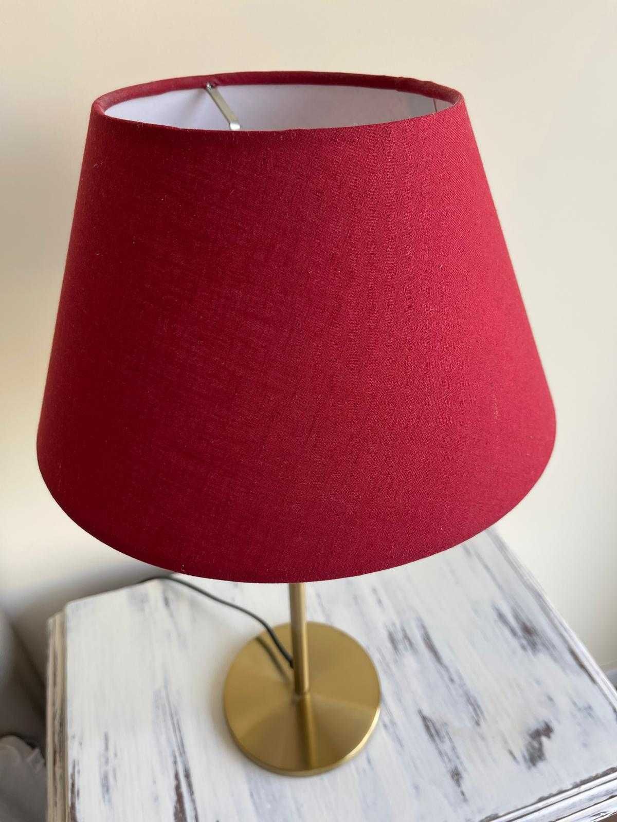 2 Candeeiros de Mesa - pé e abajur - 51cm