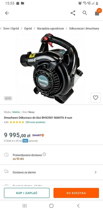 Makita dmuchawa/odkurzacz do liści