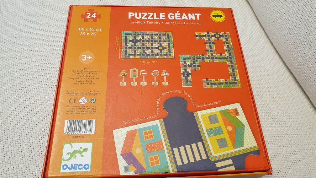 Djeco puzzle ulice w mieście + znaki drogowe