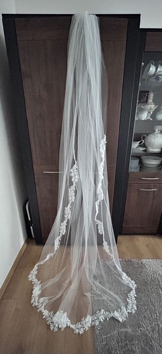 Białe bolerko do ślubu + welon gratis