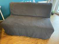 Sofa 2-osobowa ikea lovas, rozkładana, Vansbro ciemnoszary