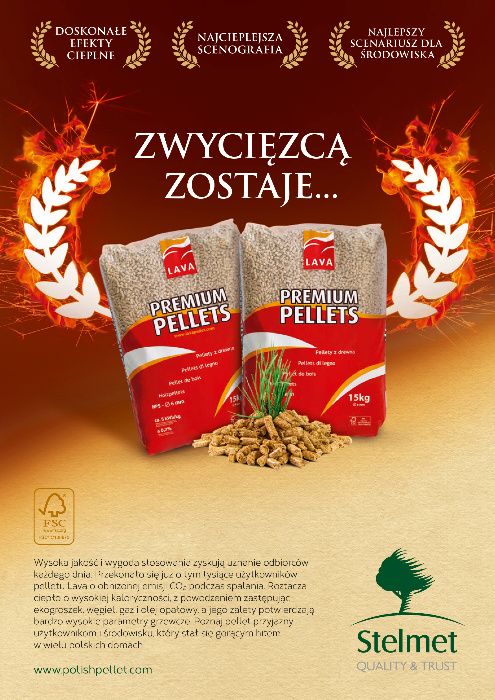 Pellet Barlinek , EN+A1, DIN+,pelet iglasto-liściasty, certyfikowany