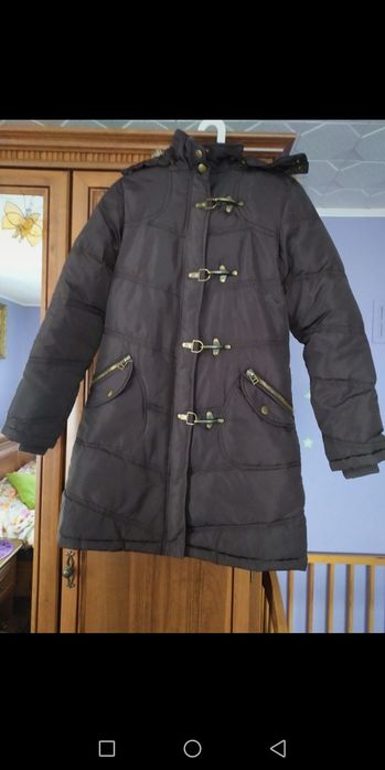 Kurtka dluzsza zimowa brązowa rozm M