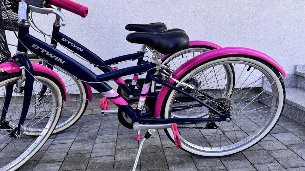 Gwarancja! Jak nowe rower B’twin koła 24” dla blizniaczek ok.6-9 lat