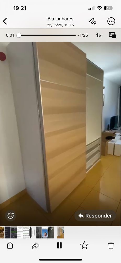 Guarda roupa usado, praticamente novo