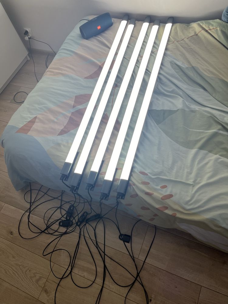 Słupki LED, komplet słupki + lampy, oświetlenie Fotobudka 360, WROCŁAW