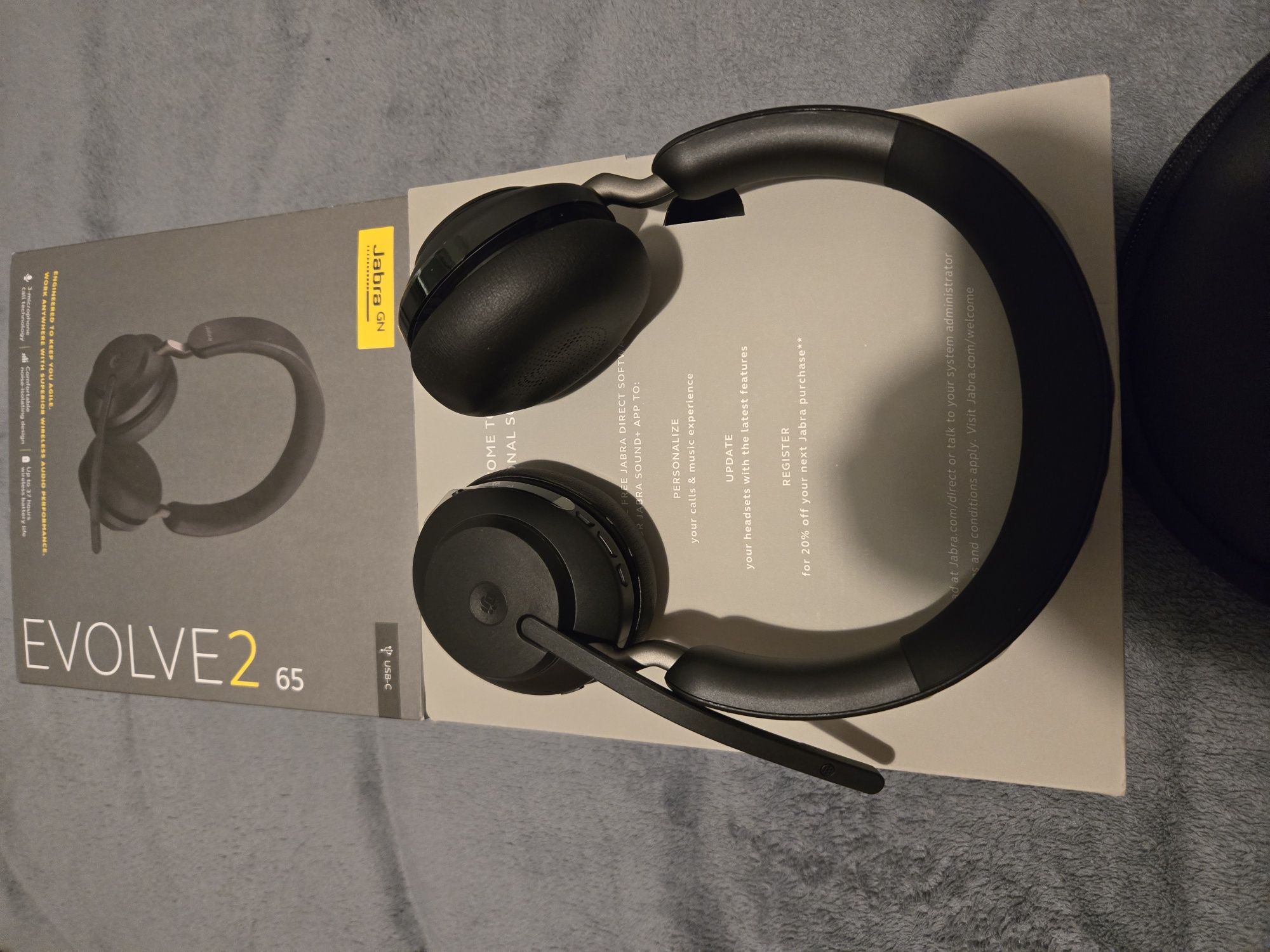 NOWE Słuchawki JABRA Evolve 2 65 UC Stereo Bezprzewodowe