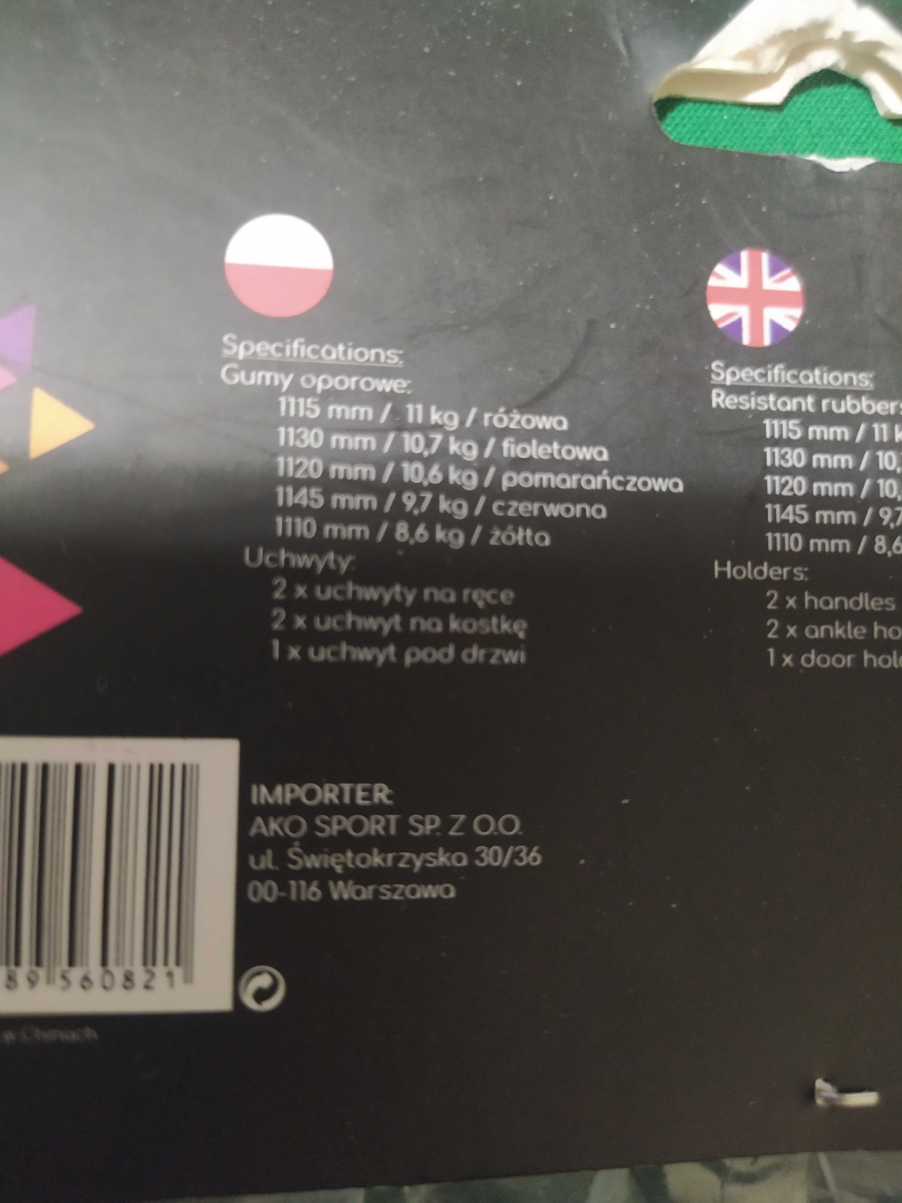 Zestaw gum do ćwiczeń dynamic siłownia fitness