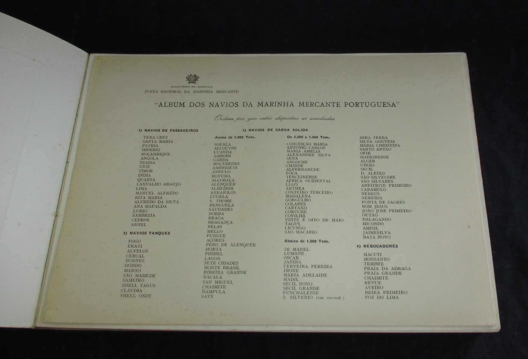 Livro Álbum dos Navios da Marinha Mercante Portuguesa